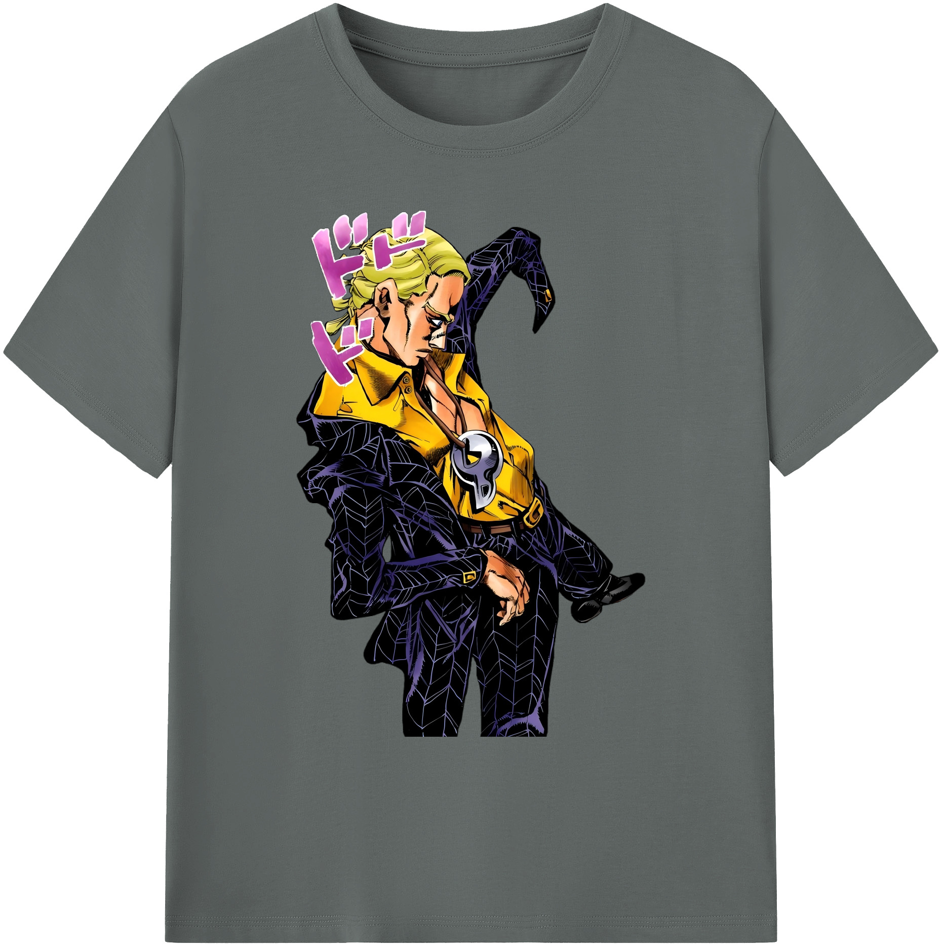 （画像用） ジョジョの奇妙な冒険 プロシュート JoJo's Bizarre Adventure Prosciutto 綿100％ メンズ半袖Tシャツ｜肌触りやわらか＆通気性